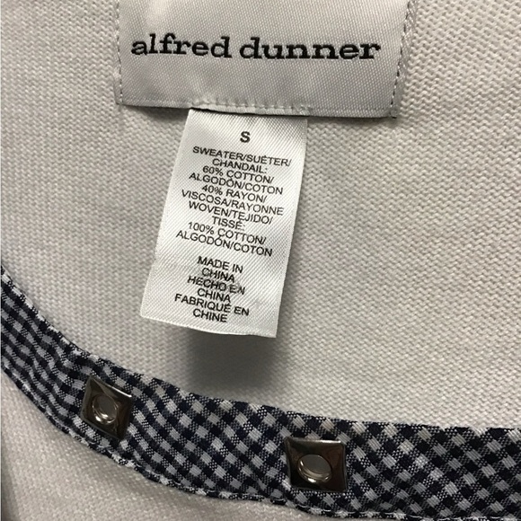 Alfred Dunner top navy and white - Picture 2 of 4